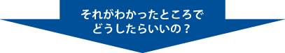 それがわかったところでどうしたらいいの？
