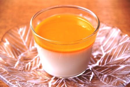 マンゴーとココナッツのプリン