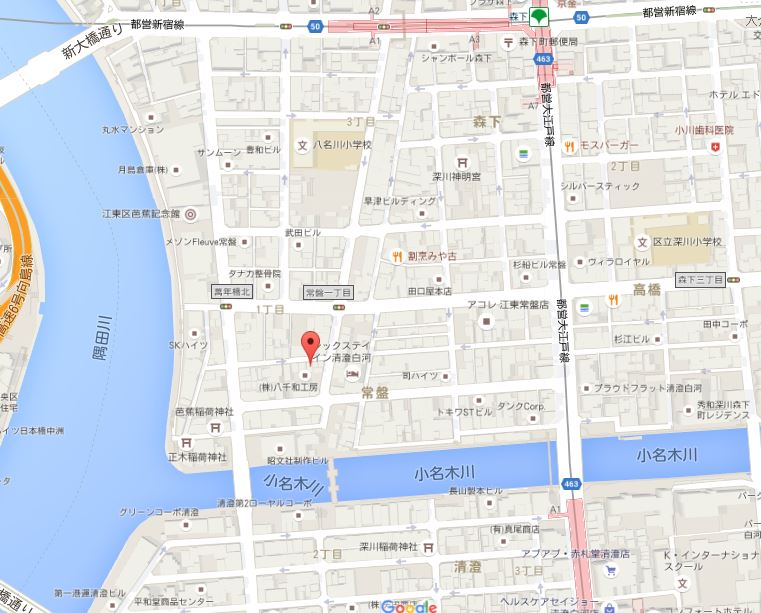 八千和工房製造直売　地図